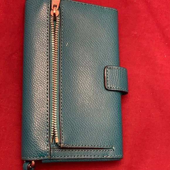 Coach Teal Wristlet Wallet - Picture 8 of 16